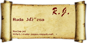 Ruda Józsa névjegykártya